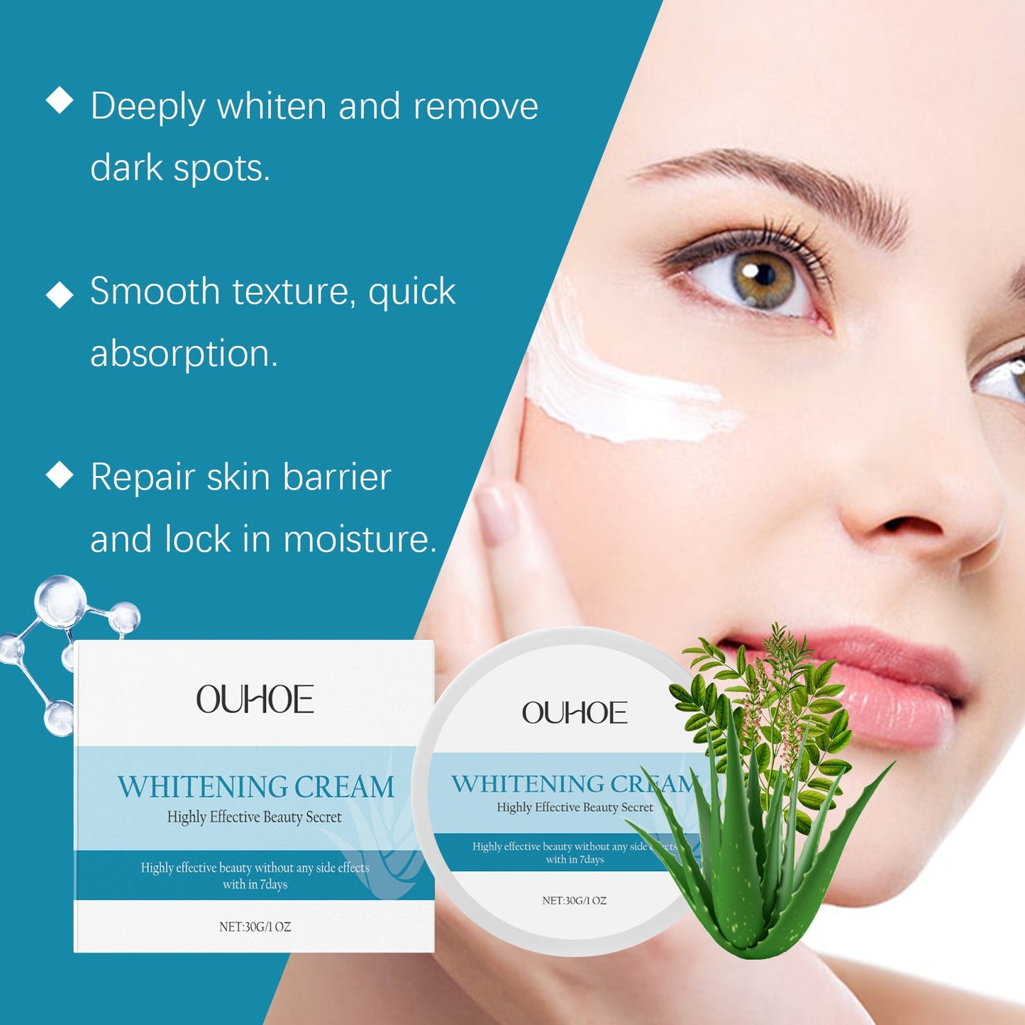 Crème de nuit hydratante douce pour une peau radieuse