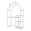 House-shaped Wooden writing Desk,Kids study Table,Bookshelf & Toy Storage,White - Korvel