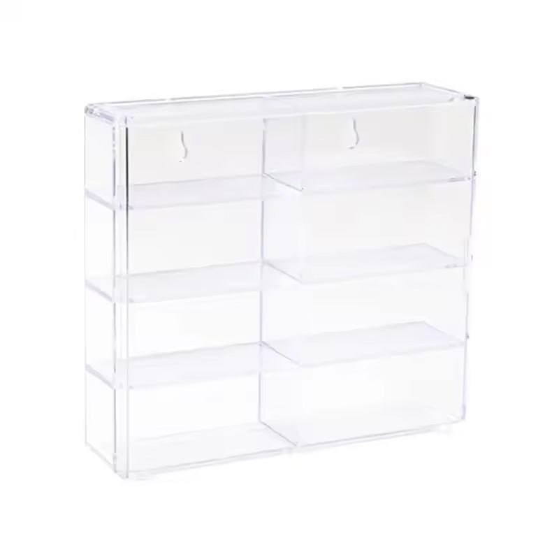 1:64 Acrylic Car Display Box – 8-grid, dustproof, stackable, transparent. Fits Hot Wheels. - Korvel