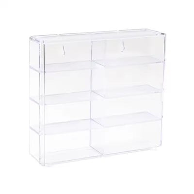 1:64 Acrylic Car Display Box – 8-grid, dustproof, stackable, transparent. Fits Hot Wheels. - Korvel
