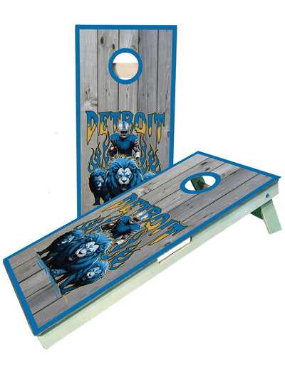Premium Detroit Football Team Cornhole Boards - Ultimate Game Experience - Korvel