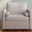 3 in 1 Convertible Sleeper Chair with Adjustable Backrest, Lounger Chair Turns Into Bed, Single Bed for Living Room, Linen, Tan - Korvel