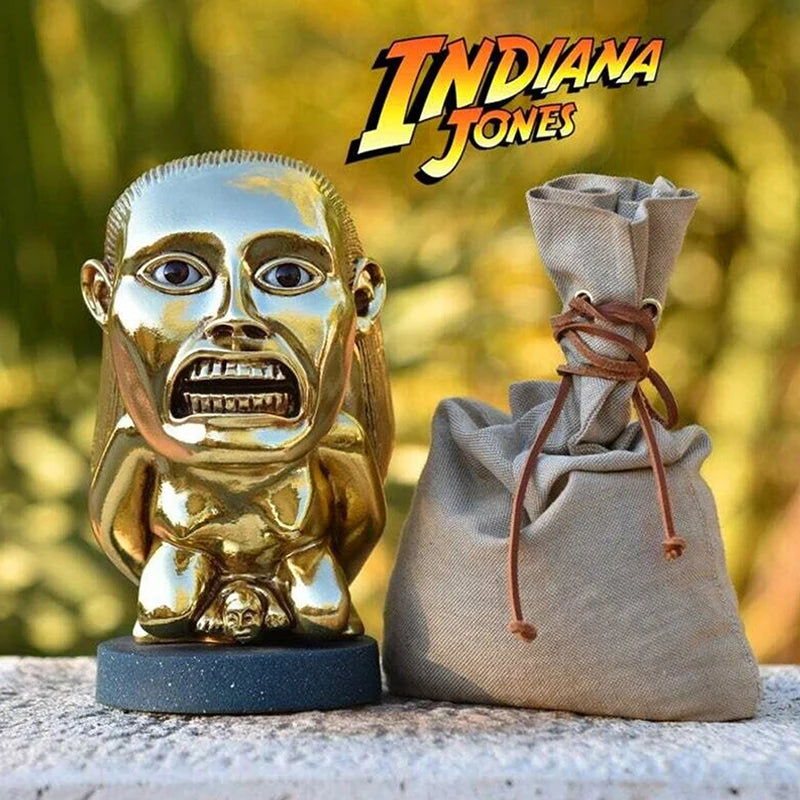Indiana Jones Idol Golden Fertility Statue Resin Fertility Idol Sculpture with Eye Scale Raiders of The Lost Ark Cosplay Props - Korvel