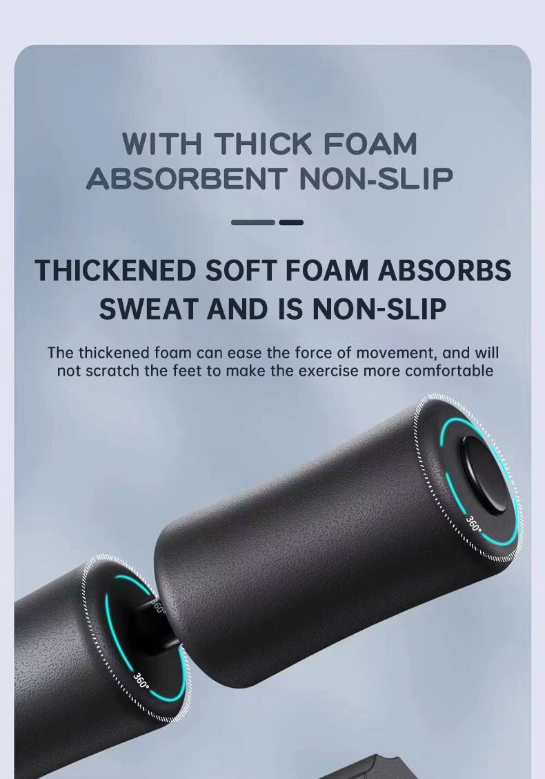 Portable Self-Suction Sit-up Bar Abdominal Core Trainer Movement Auxiliary Device Adjustable Sit Up Assistant - Korvel