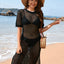 Slit Openwork Round Neck Cover-Up - Korvel
