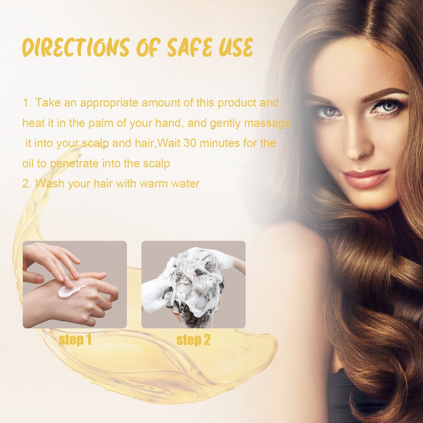 Batana Oil, Hydrating Repair Hair Sere Short-Tempered Soft Thick Hair Oil - Korvel