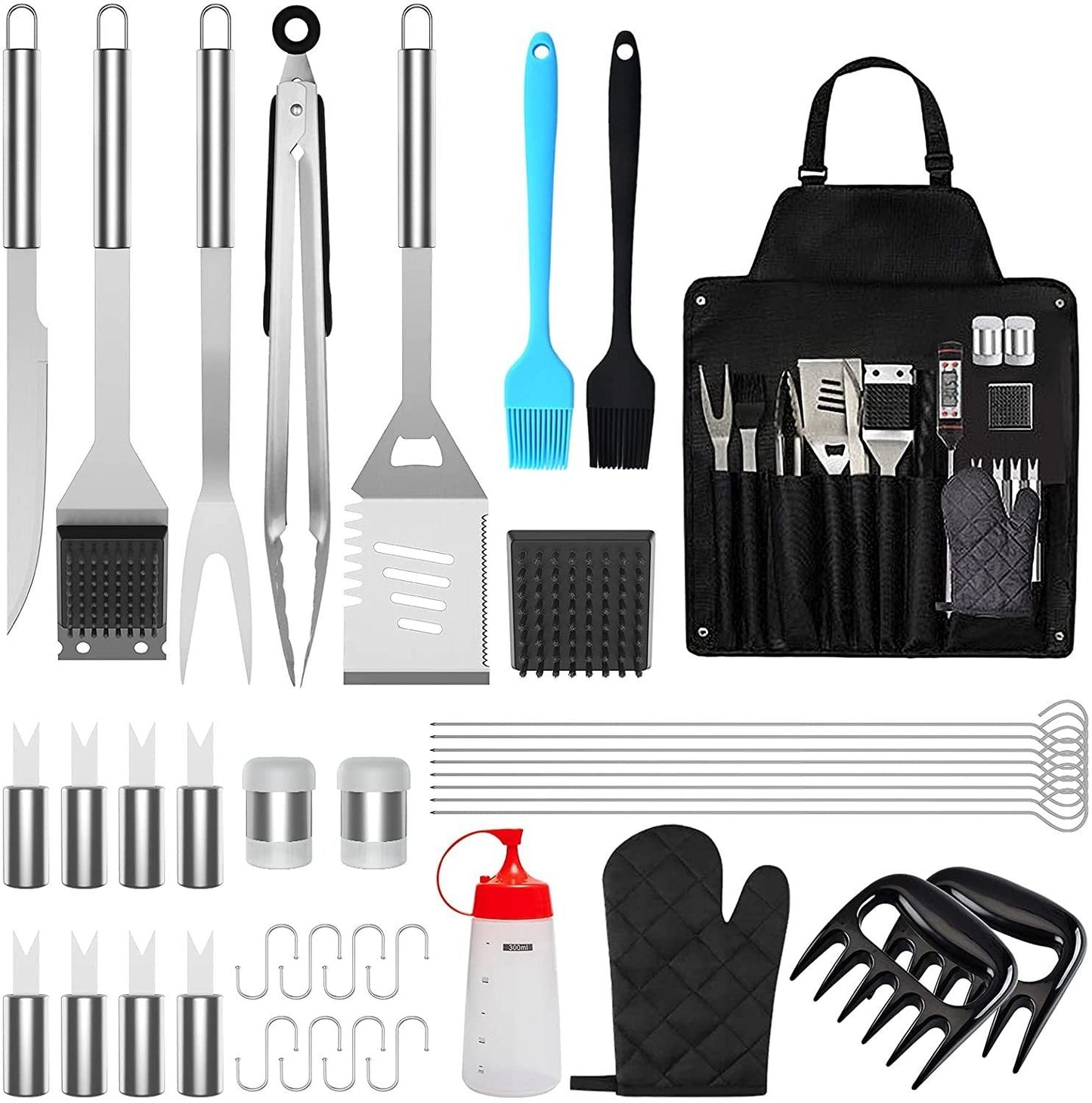 Apron Bakeware 39-Piece BBQ Grilling Utensils Set Baking Utensils - Korvel