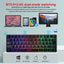 61 key keyboard Bluetooth the third mock examination 2.4G wireless keyboard RGB backlight tablet phone mini keypad - Korvel