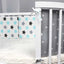 Print Baby Bed Bumper Double-faced Detachable Newborn Crib Around Cot Protector Kids Room Decor - Korvel