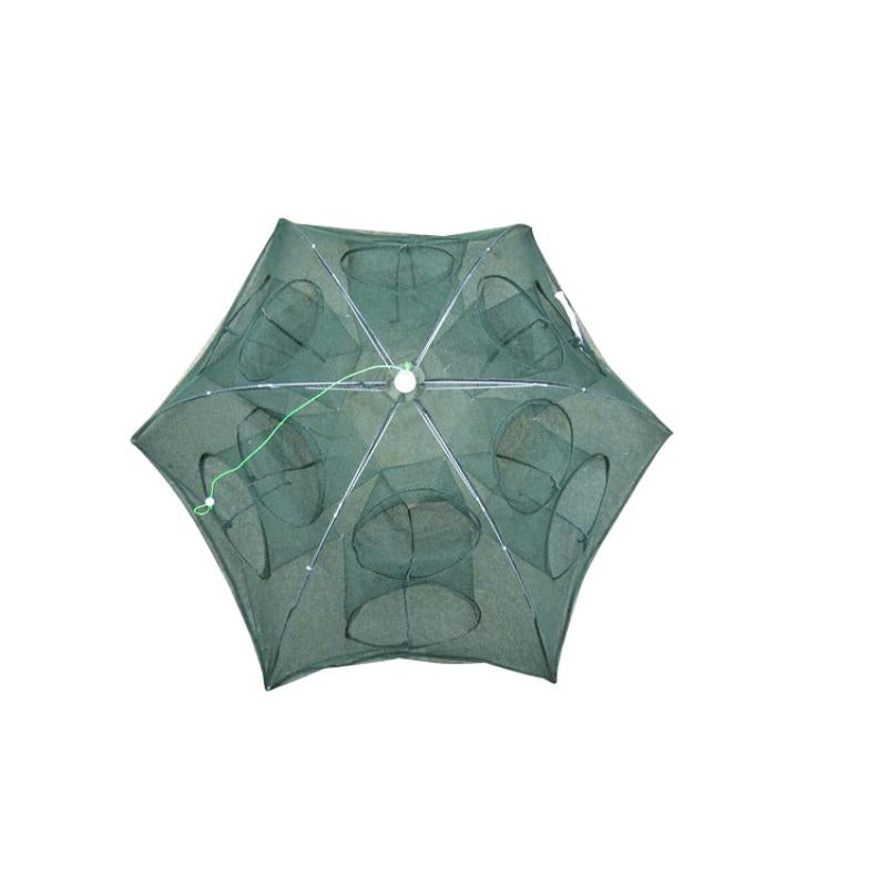 12 Holes Foldable Crab Fish Trap Cast Net Cast Folding Fishing Net - Korvel