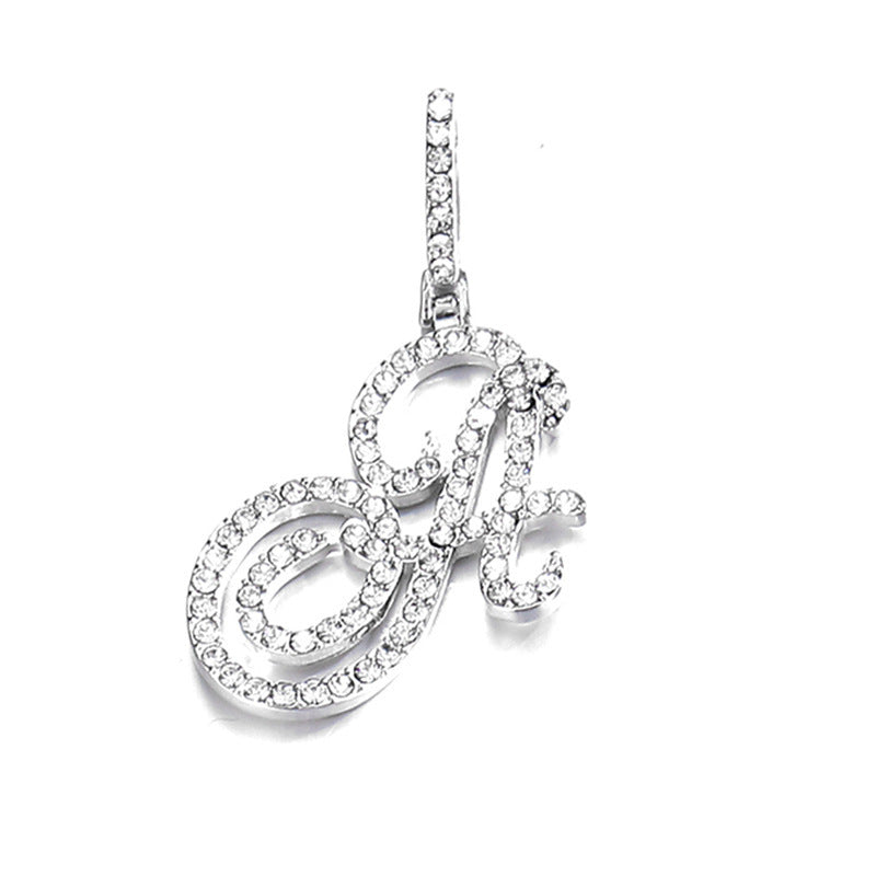 Hip Hop Grass Letter Pendant with Cuban Chain