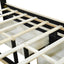 Elegant Queen Size Upholstered Platform Bed with Storage and Trundle