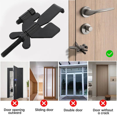 Portable Door Lock Privacy Extra Security Lock Anti Theft Travel Inside Door Locker for Traveling Home Bedroom Apartmen - Korvel