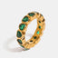 18K Gold-Plated Inlaid Zircon Ring - Korvel
