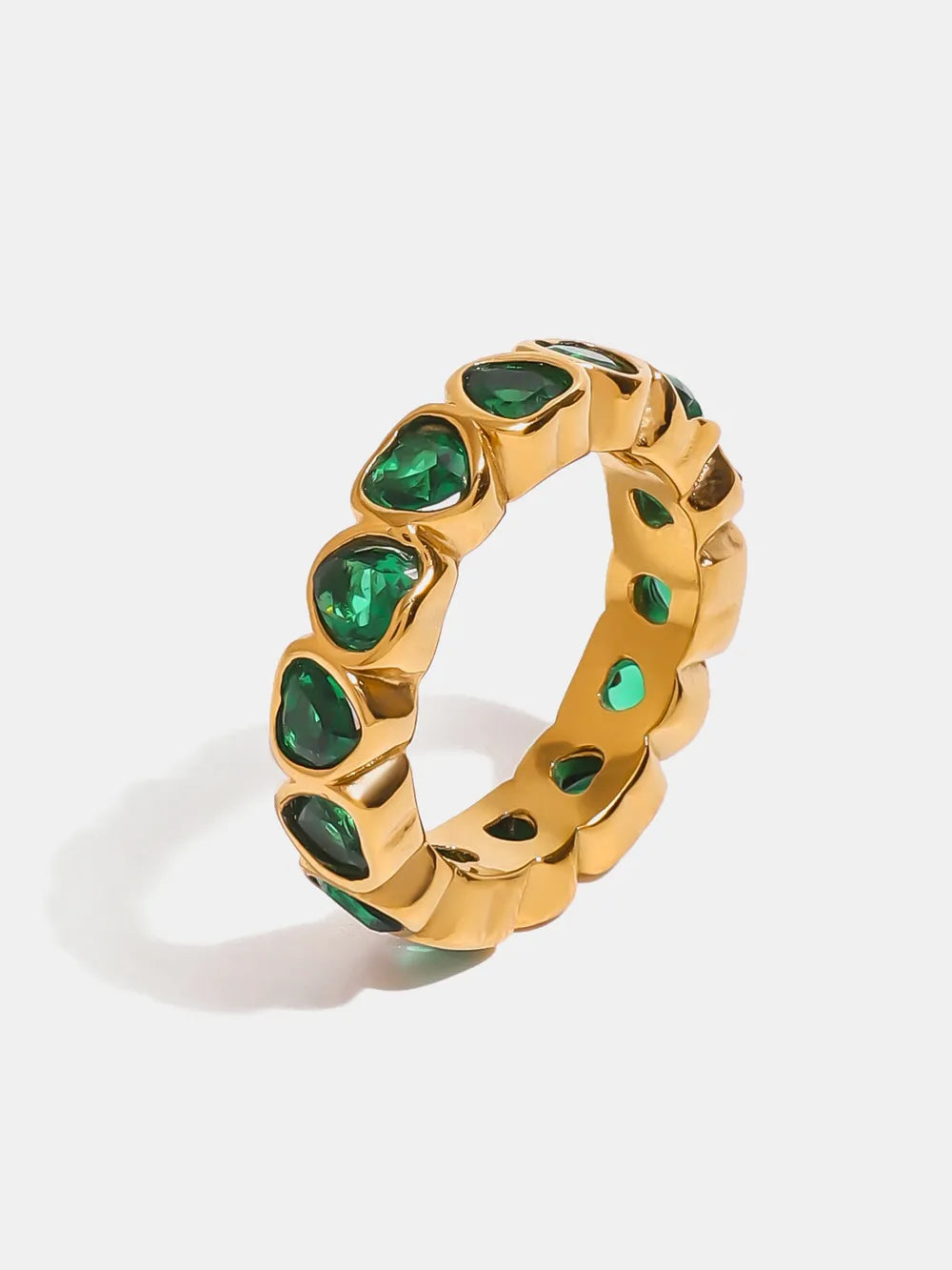 18K Gold-Plated Inlaid Zircon Ring - Korvel