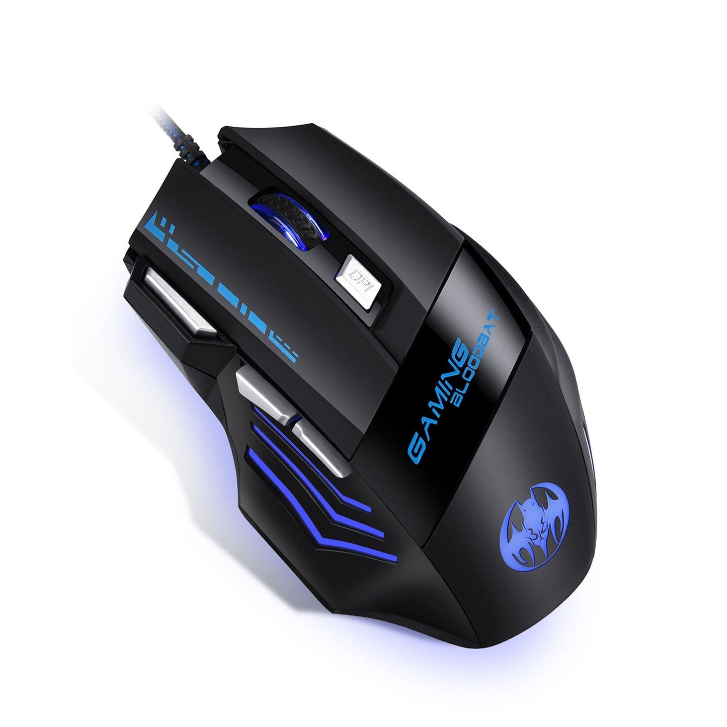 Illuminated USB Wired Optical Gaming Mouse with 8 Buttons