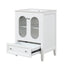 Meuble de salle de bain blanc de 24" avec lavabo et rangement