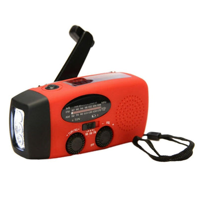 Protable Emergency Hand Crank Charger 3LED Flashlight Generator Solar AM/FM/WB Radio Waterproof Emergency Survival Tools - Korvel