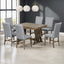 Ensemble de salle à manger TOPMAX en bois massif de style mid-century de 7 pièces