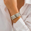Conjunto de Pulseras de Tubo Doblado CCB Irregular y Elegante