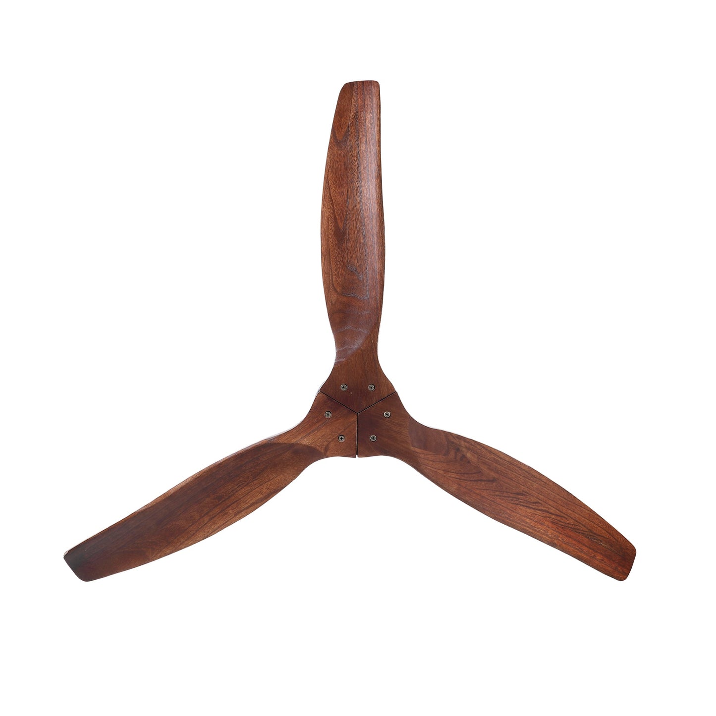 Ventilateur de plafond rustique YUHAO 52" - Fini noir mat et pales en bois