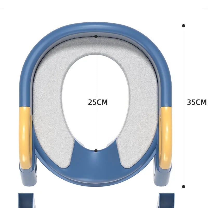 Stair Style Children's Toilet Boy and Girl Baby Toilet Folding Rack Step Stool Child Step Toilet Seat Ring Baby Potty Toilets - Korvel