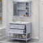 36'' Bathroom Vanity with Medicine Cabinet, Modern Mirror Cabinet with Adjustable Shelf, Bathroom Storage Cabinet with 4 Drawers - Korvel