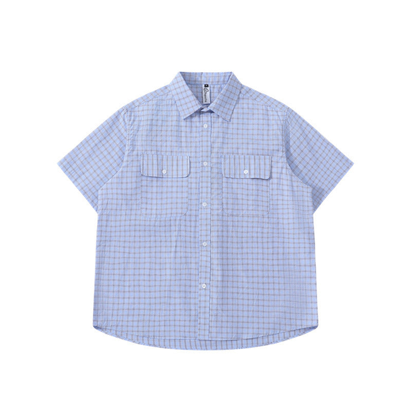 Premium Striped Pocket Short Sleeved Shirt