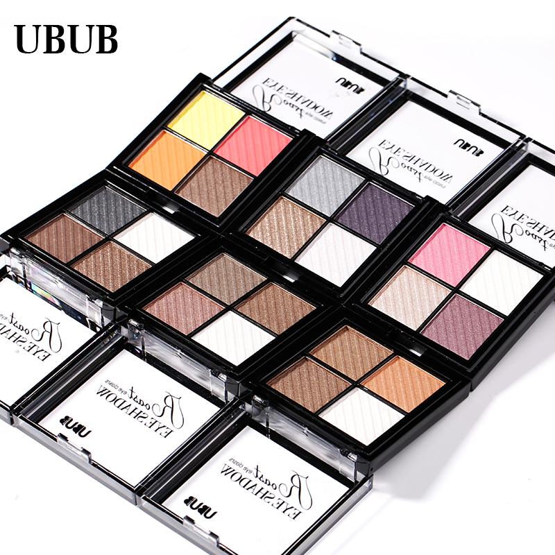UBUB 4 Colors Eyeshadow Shimmer Natural Eyeshadow  Matte Nude Metallic Earth Color Eye Shadow Beauty Makeup Palette - Korvel