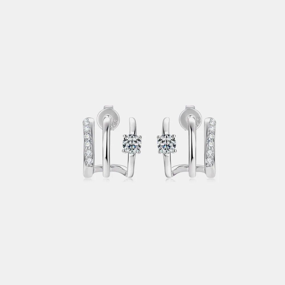 Moissanite 925 Sterling Silver Earrings - Korvel