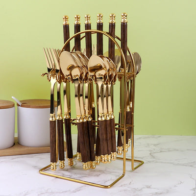 Elegant 24-Piece Stainless Steel Flatware Set