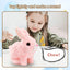 2025 Upgraded Interactive Bunny Toy. Hops, walks, talks, shakes ears. Plush Gift for Kids (Grey). - Korvel