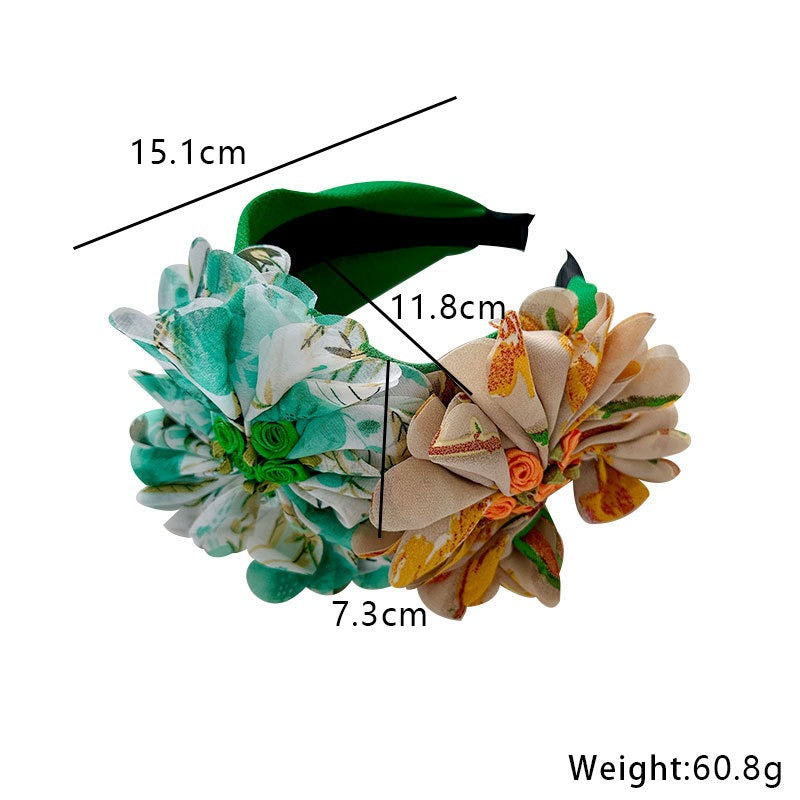 Fashionable handmade fabric flower headbands - Korvel