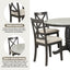 Orisfur 5 Pieces Dining Table and Chairs Set for 4 Persons Kitchen Room Solid Wood Table with 4 Chairs - Korvel