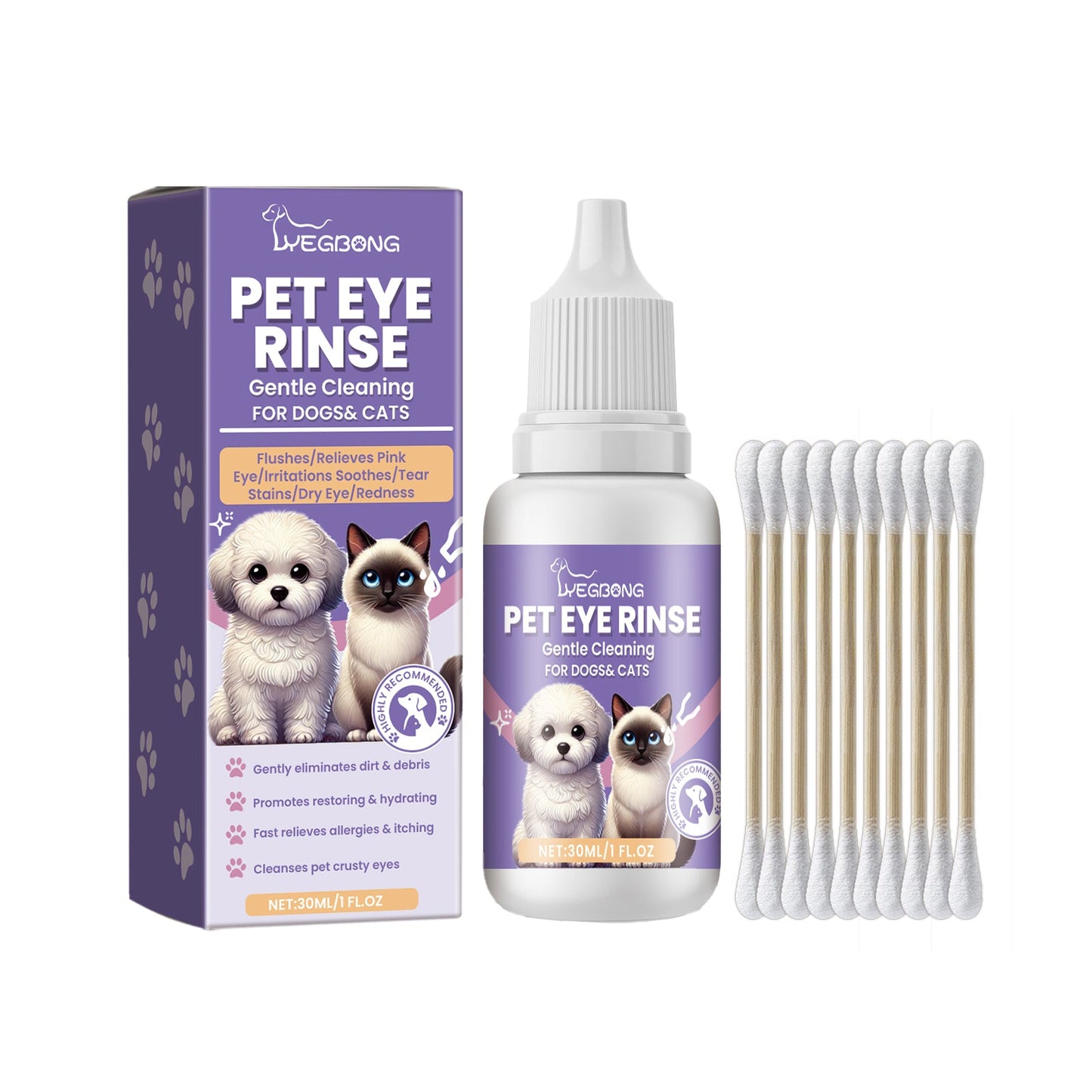 Gentle Eye Wash For Pets Gently Cleans The Eye Dirt Of Pet Cats And Dogs - Korvel
