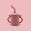 Children's Silicone Water Cup With Straw Silicone Anti-Drop Water Cup Leak-Proof Binaural Training Learning Drinking Cup - Korvel