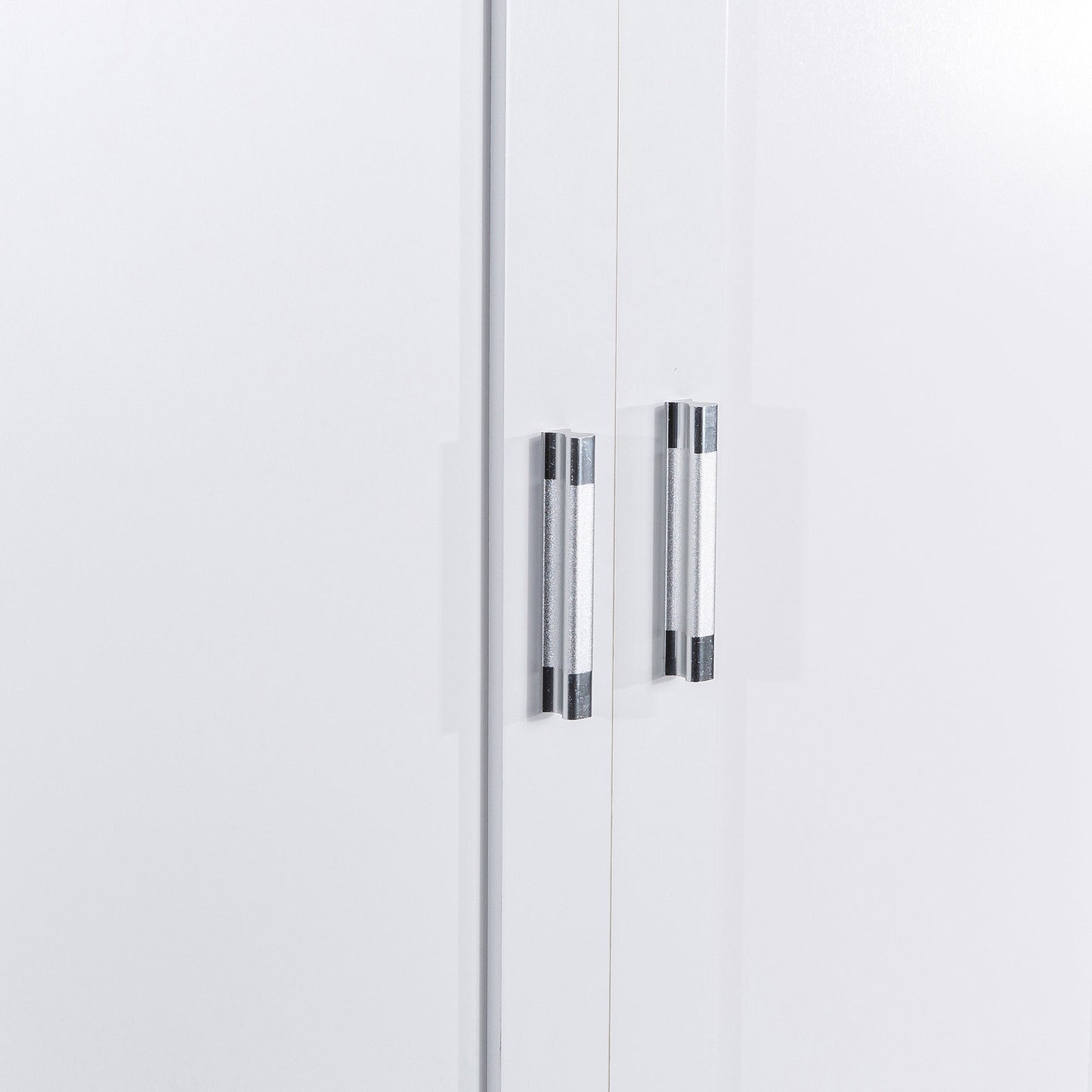 Tall Bathroom Storage Cabinet, Cabinet with Two Doors and Drawers, Adjustable Shelf, MDF Board, White - Korvel