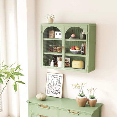 Modern Two-Door Wall Cabinet with Glass Doors