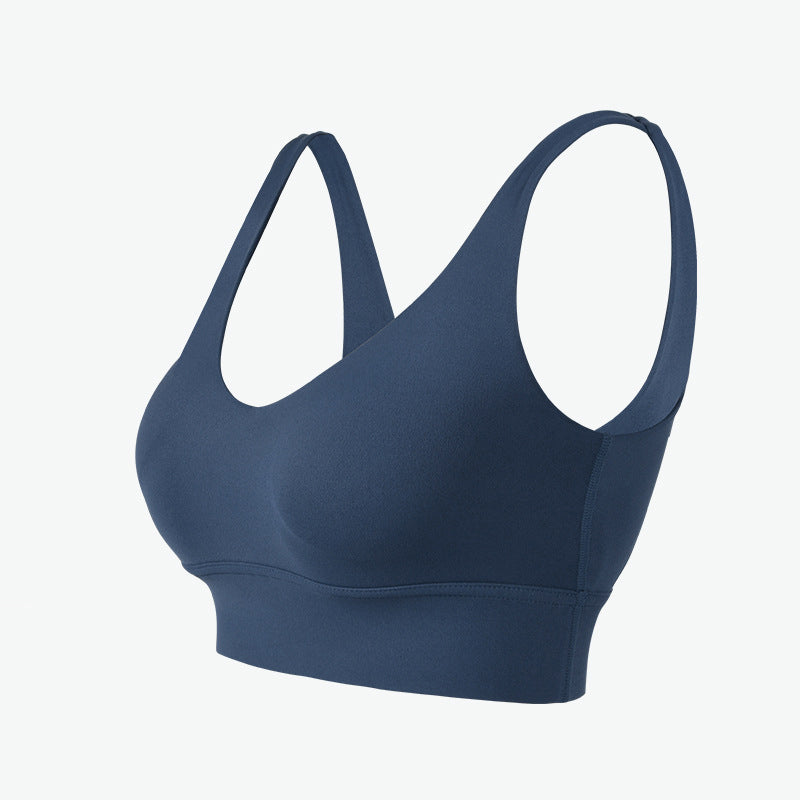 High intensity sports bra women's beautiful back top fitness vest running gathering shock-absorbing yoga bra - Korvel