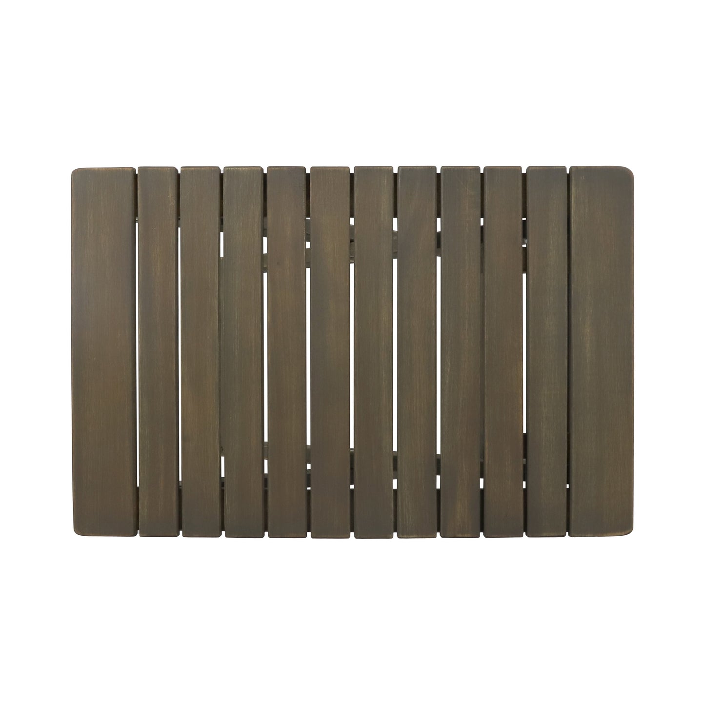 Outdoor Folding Wooden Side Table, Gray, 15"D x 22.75"W x 18.25"H - Korvel
