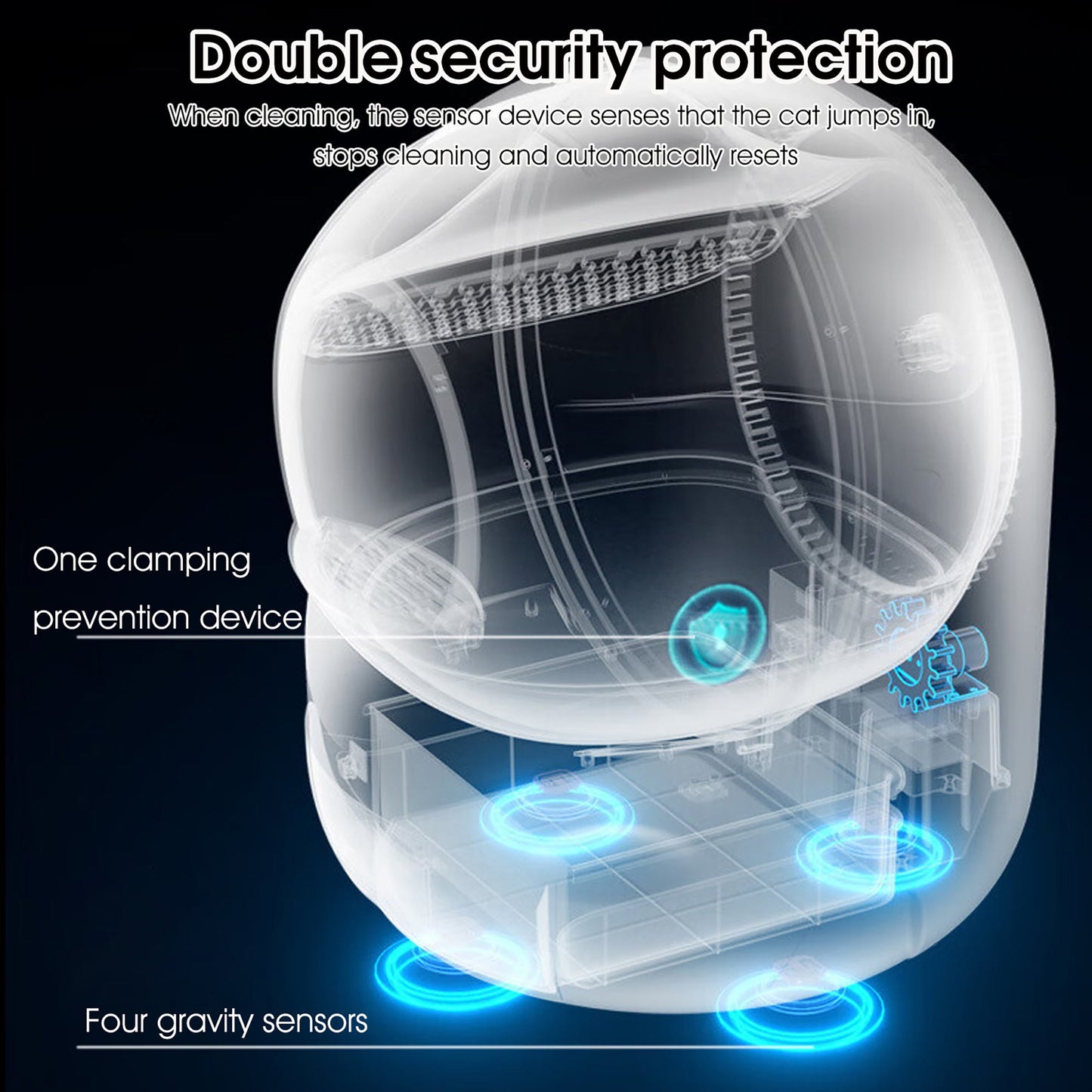 Intelligent cat litter box, automatically eliminates odors, application control, supports multiple cats with 5G and 2.4G WiFi - Korvel