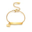 Stainless steel personalized engraved three color curved bracelet simple and personalized women's bracelet - Korvel