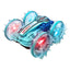 Colorful light wheel double-sided stunt amphibious remote control car watch dual control four-wheel drive power - Korvel