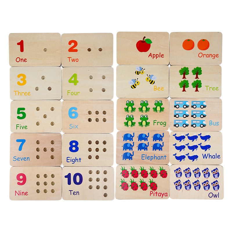 Tableau de Correspondance Cognitif en Bois Montessori pour l'Éducation Précoce