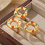 Bague en perles de verre en acier titane
