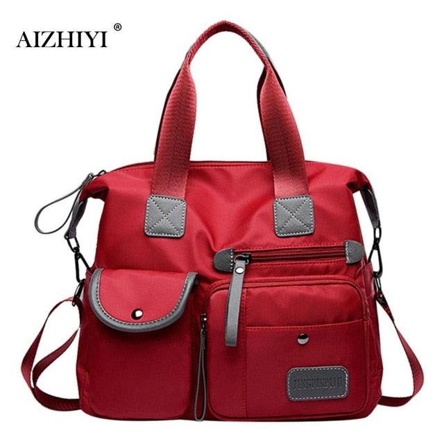 Multiuse Women Waterproof Handbag Nylon Tote Fashion Messenger Crossbody Bags for Women Top-Handle Shoulder Purse Travel Bag - Korvel