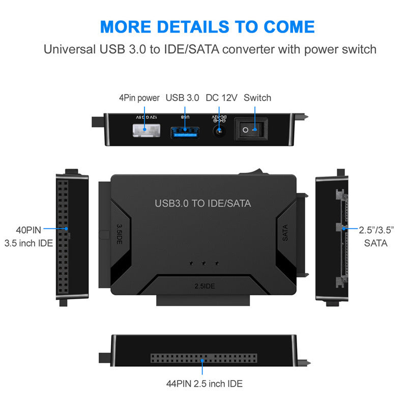 USB Easy Drive Cable SATA Easy Drive Cable USB 3.0 One to Three USB 3.0 to SATA/ide - Korvel