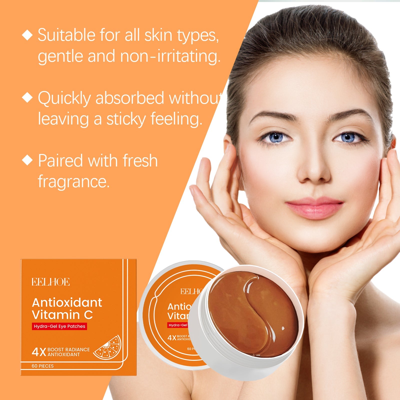 Vitamin C Under Eye Patch Bag Care Cool And Moisturize The Skin Around The Eyes Eye Mask Patch - Korvel