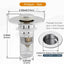 DrainGuard Sink Stopper - 2-in-1 Drain Filter & Hair Catcher