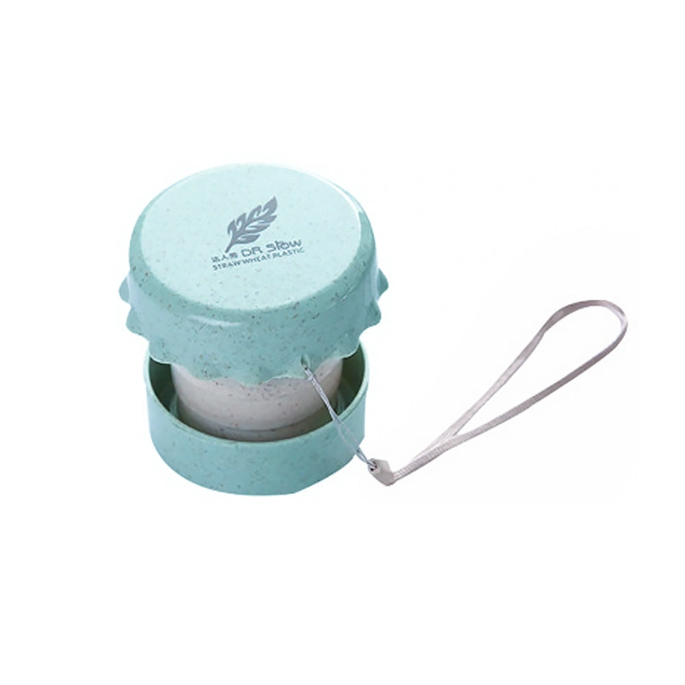 Portable Straw Wheat Plastic Telescopic Drinking Collapsible Folding Cup Travel Camping Convenient Easy To Carry Travel Bottle - Korvel